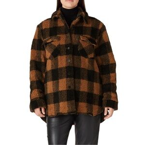 Andamane Evita Jacket Teddy Plaid Oversized